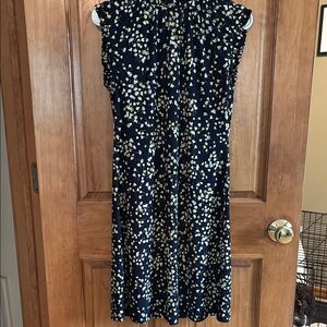 Tommy Hilfiger Navy and White Floral Midi Dress
